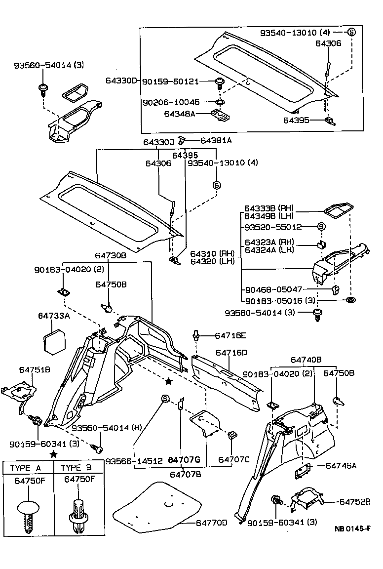 64740-12250-04 BOARD, DECK TRIM SIDE, LH product image