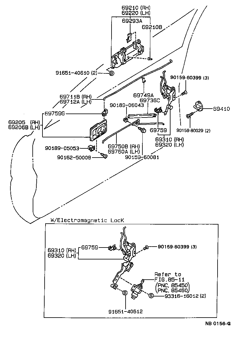 Toyota 90541-03014 CUSHION(FOR FRONT DOOR OUTSIDE HANDLE)