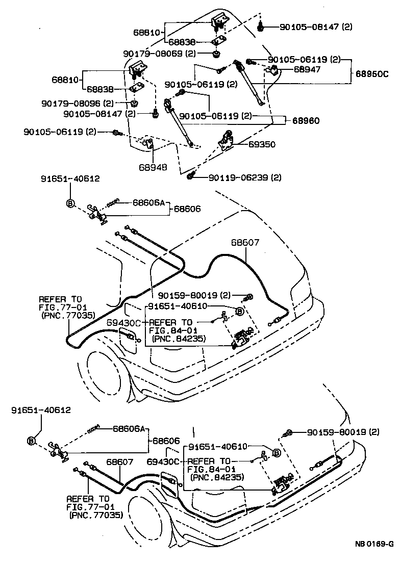 64607-12540 CABLE SUB-ASSY, BACK DOOR LOCK CONTROL product image