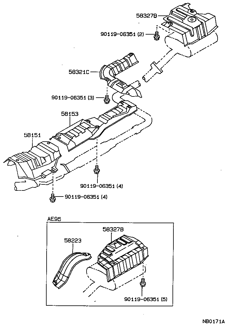58151-12130 INSULATOR, FRONT FLOOR HEAT, NO.1 product image