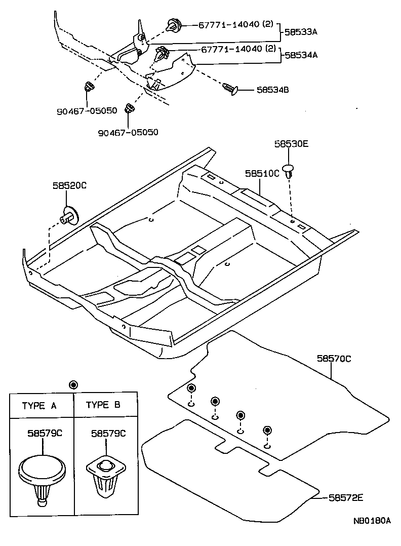 58510-1A321-06 CARPET ASSY, FRONT FLOOR, FRONT product image
