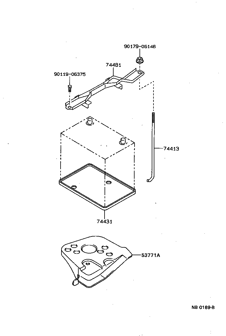 74404-12250 CLAMP, BATTERY HOLD DOWN product image
