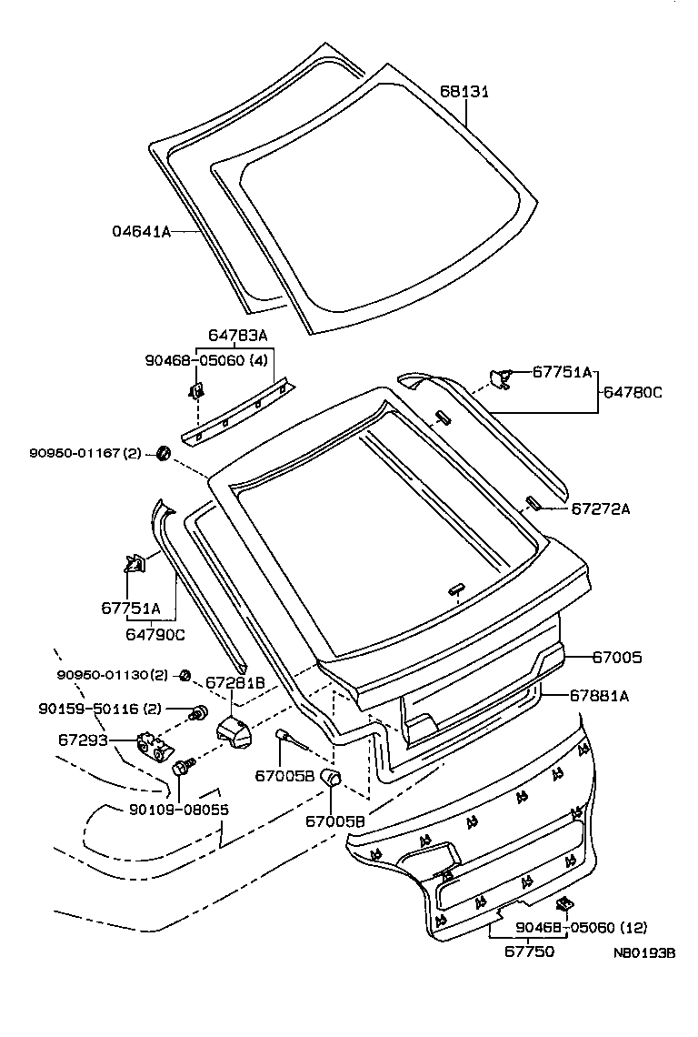 67005-13730 PANEL SUB-ASSY, BACK DOOR product image