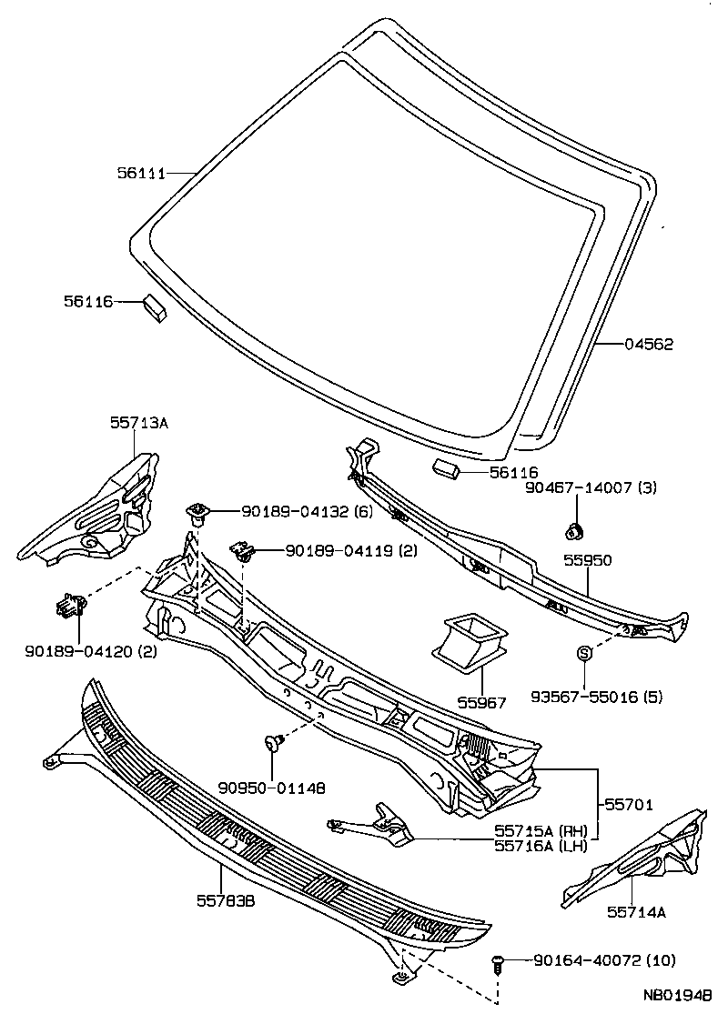 55700-12730 PANEL SUB-ASSY, COWL product image