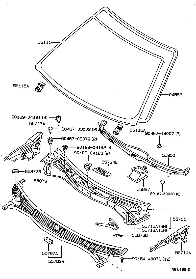 Toyota 55950-12130 NOZZLE ASSY, DEFROSTER