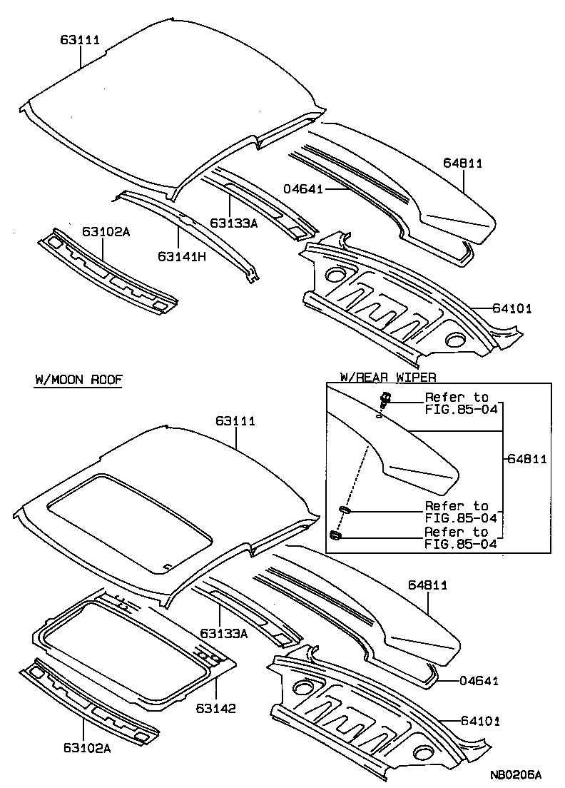 63201-12110 GLASS SUB-ASSY, SLIDING ROOF product image