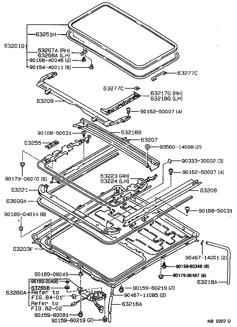 63201-12111 GLASS SUB-ASSY, SLIDING ROOF product image