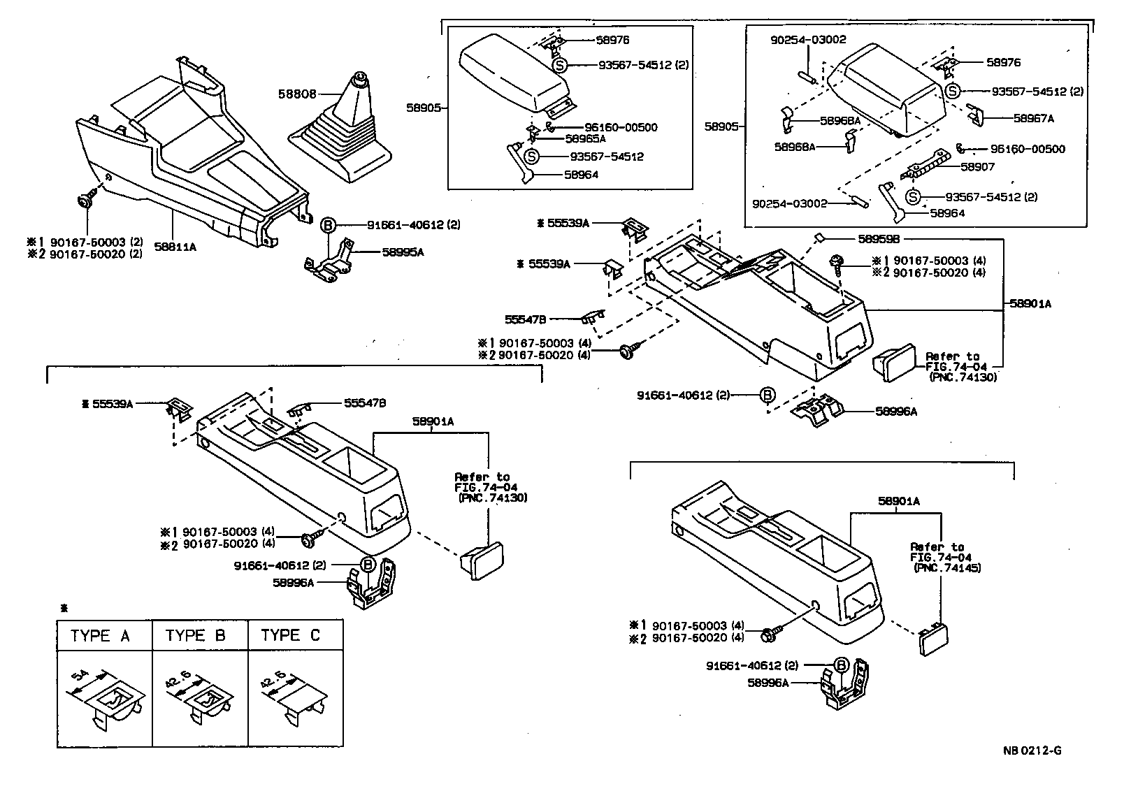 58905-12070-02 DOOR SUB-ASSY, CONSOLE COMPARTMENT product image