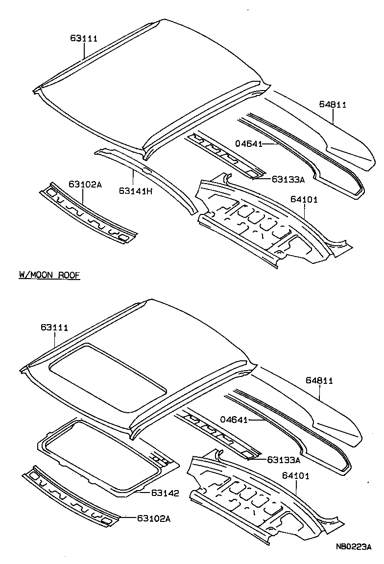 63201-12050 GLASS SUB-ASSY, SLIDING ROOF product image