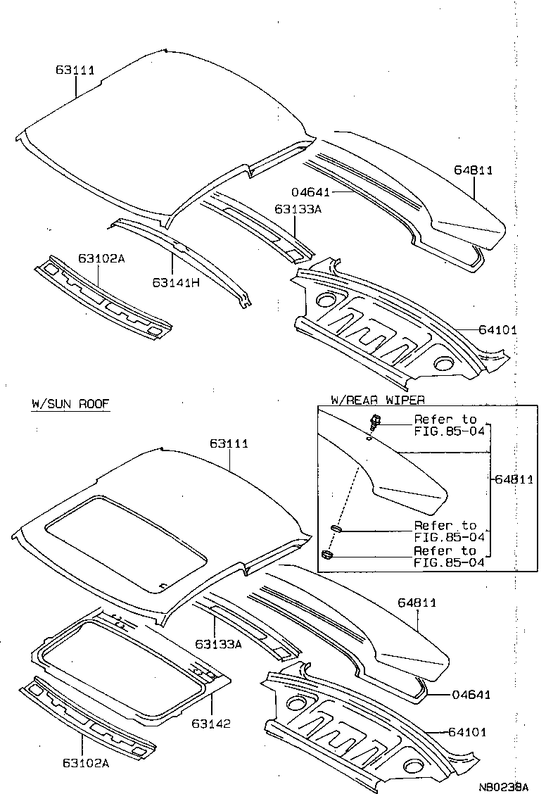 63111-12902 PANEL, ROOF product image