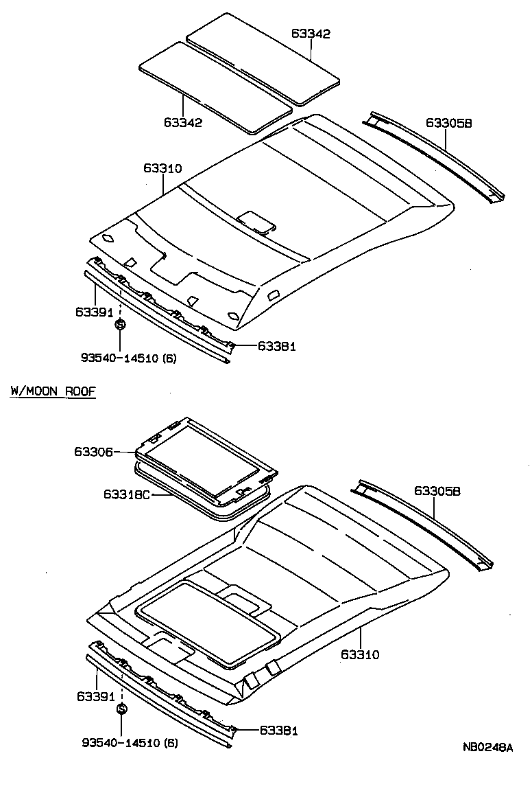 63341-13080 PAD, ROOF SILENCER, NO.1 product image