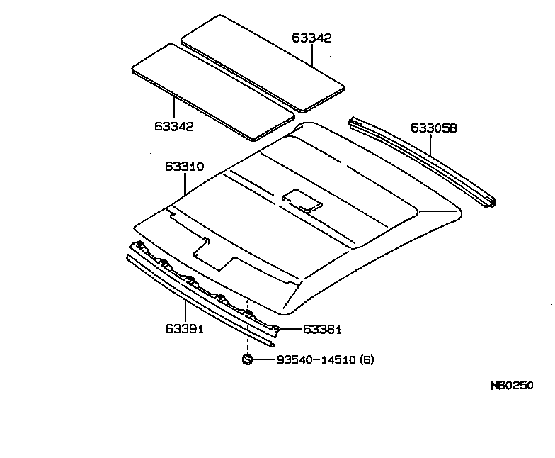 63306-12050-03 TRIM SUB-ASSY, SUNSHADE product image