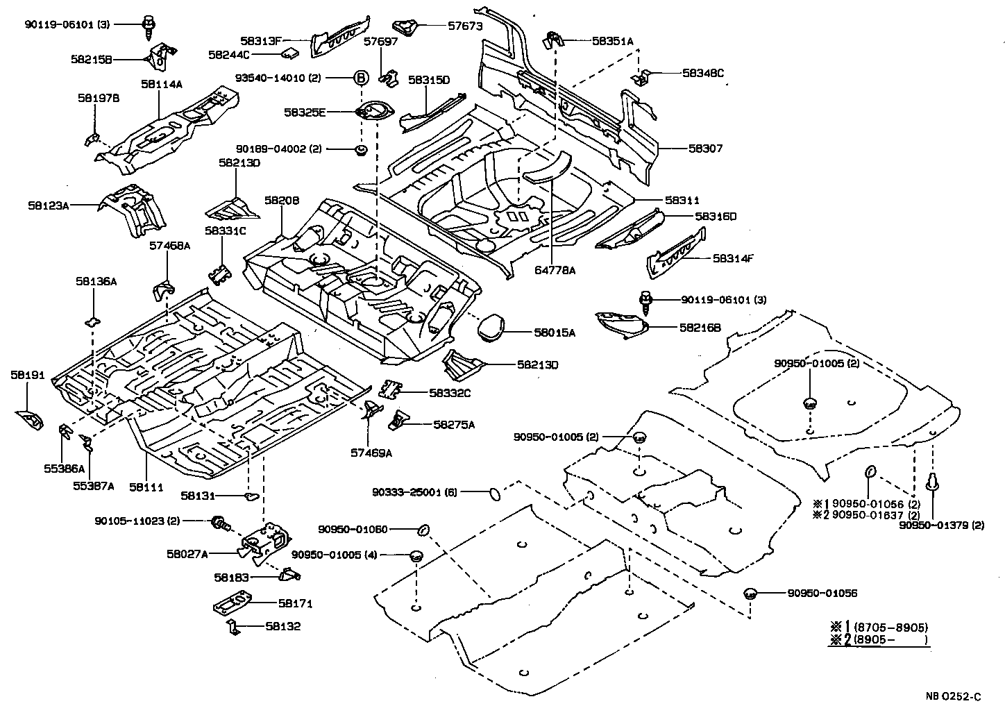 57672-12020 BRACKET, REAR SEAT BACK HINGE MOUNTING product image