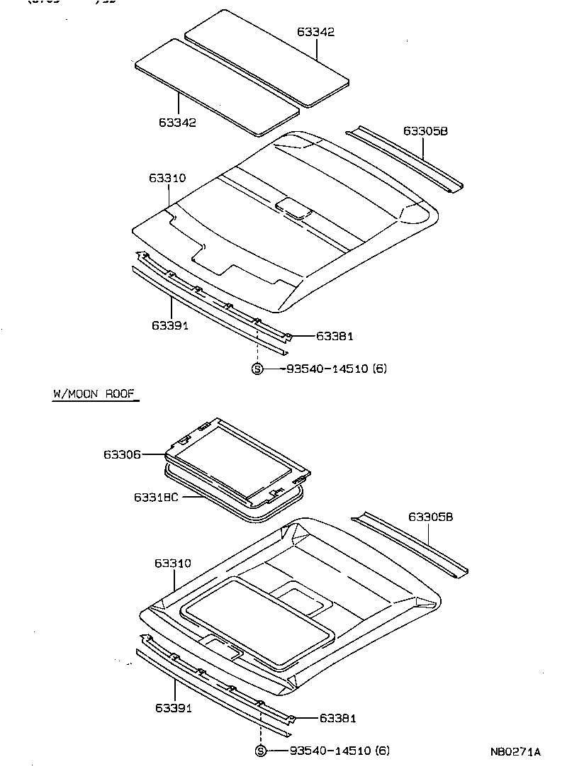 63306-12050-03 TRIM SUB-ASSY, SUNSHADE product image