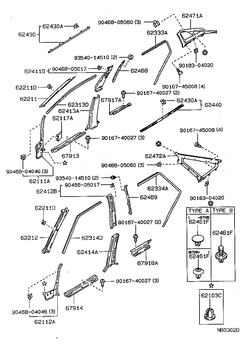 62333-12080-06 TRIM, REAR DOOR OPENING, RH product image