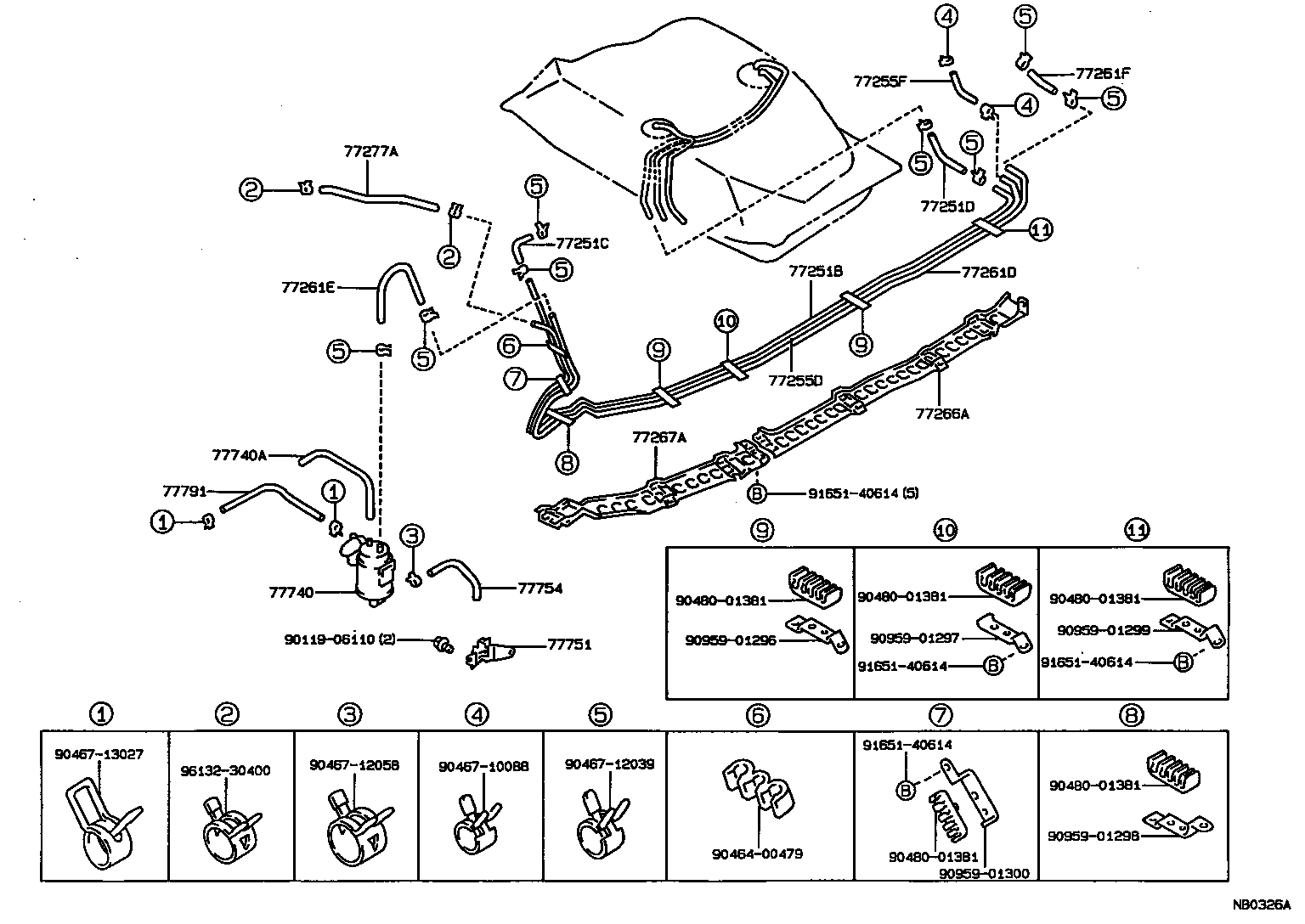 77017-12300 TUBE SUB-ASSY, FUEL AND EVAPORATION VENT product image