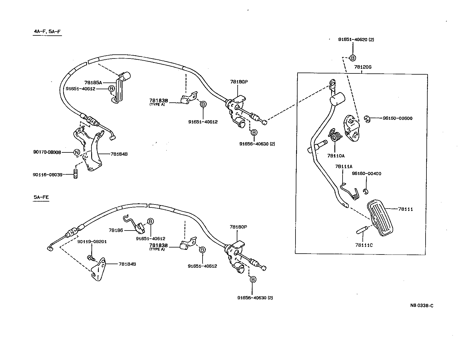 78183-12150 CLAMP, ACCELERATOR CONTROL CABLE product image