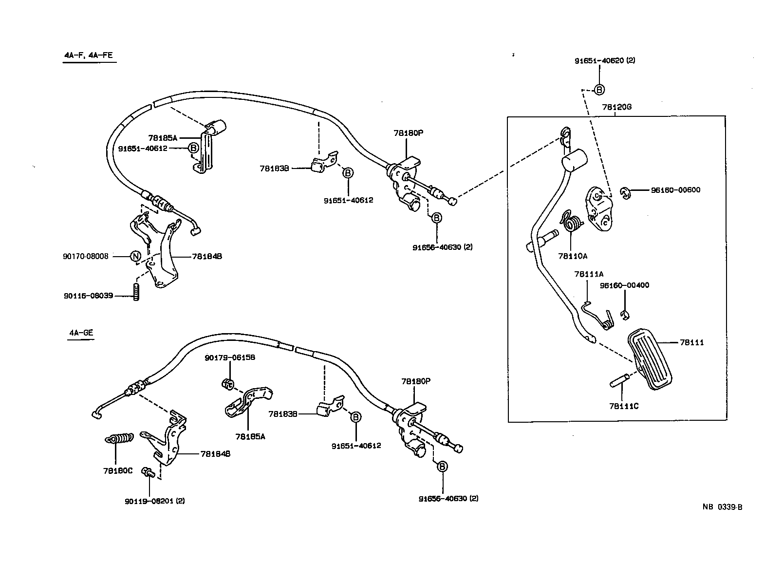 78180-12851 CABLE ASSY, ACCELERATOR CONTROL product image