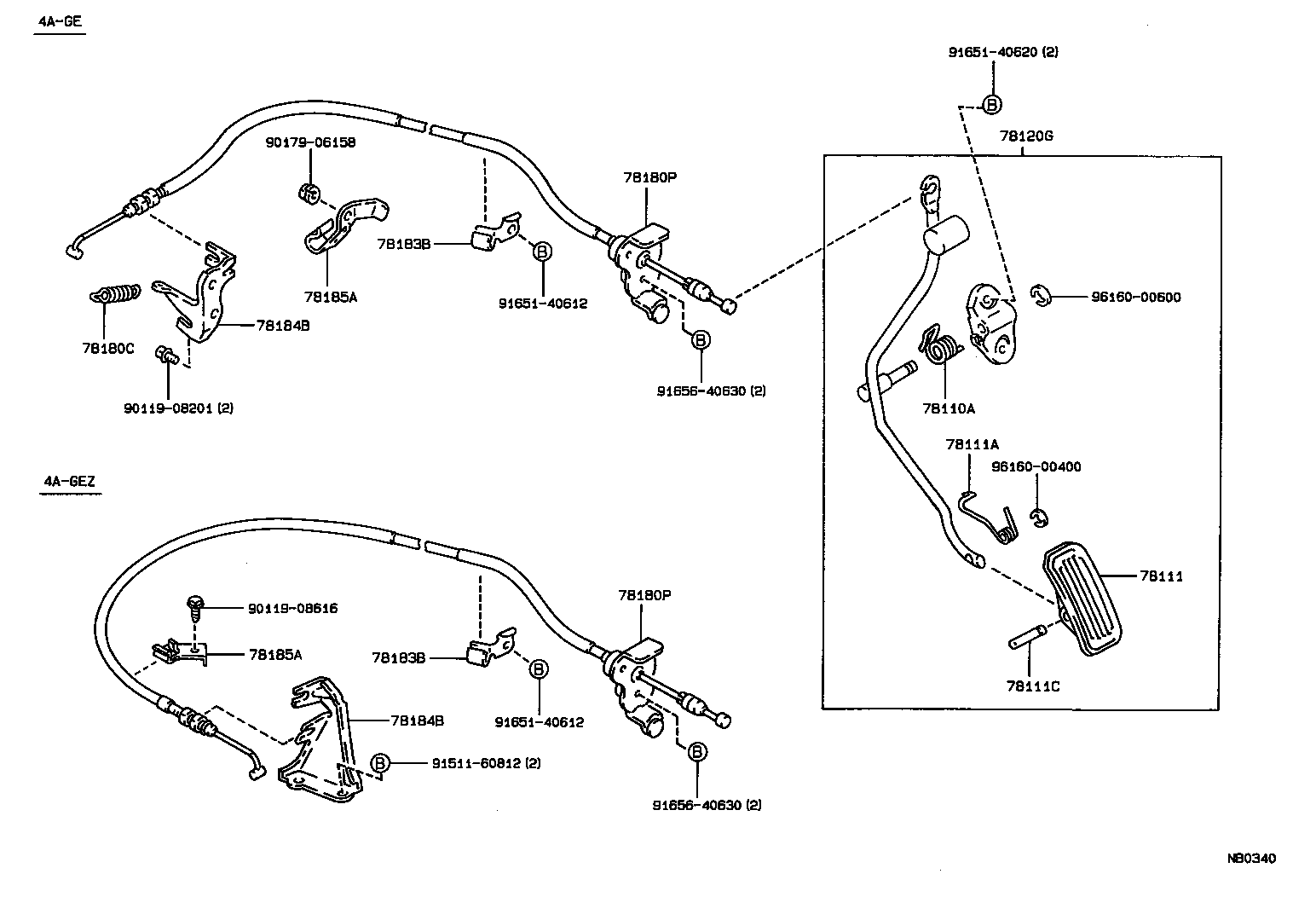 78183-12130 CLAMP, ACCELERATOR CONTROL CABLE, NO.2 product image