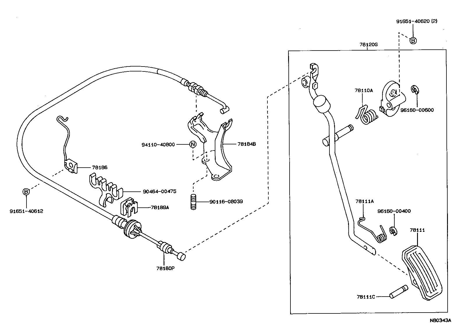 78180-1A080 CABLE ASSY, ACCELERATOR CONTROL product image