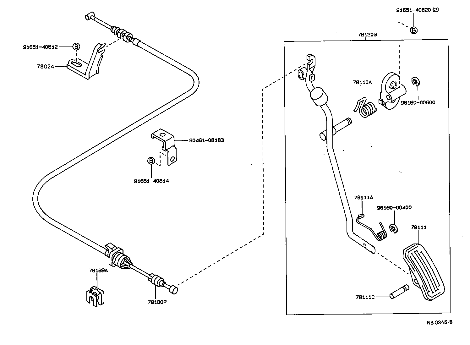 78024-20110 BRACKET, ACCELERATOR CONTROL CABLE product image