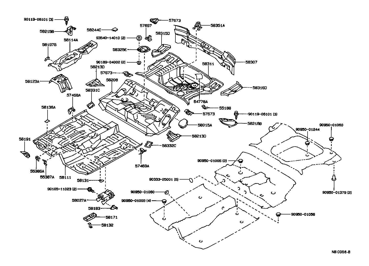 57672-12020 BRACKET, REAR SEAT BACK HINGE MOUNTING product image