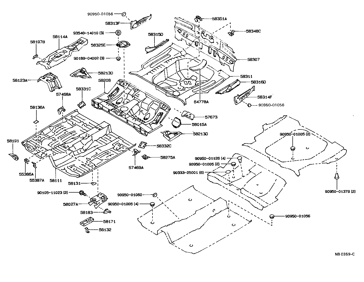 58307-1A221 PANEL SUB-ASSY, BODY LOWER BACK product image