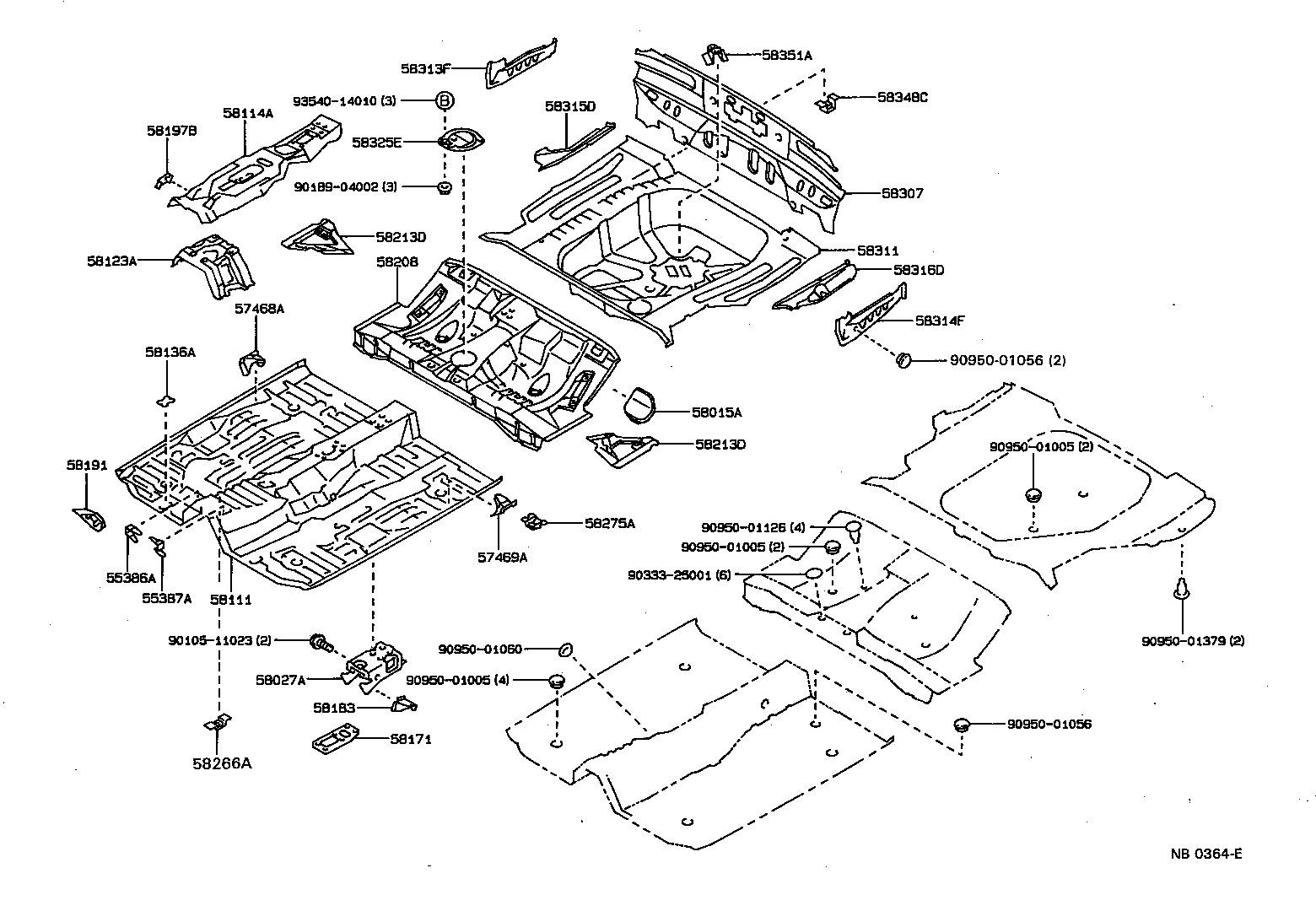 58331-12020 COVER, REAR FLOOR SIDE SERVICE HOLE, RH product image