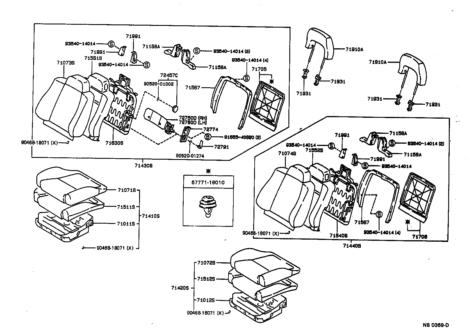 71071-1H640-04 COVER, FRONT SEAT CUSHION, RH(FOR SEPARATE TYPE) product image