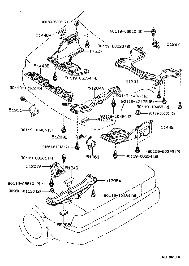 Toyota 51207-12010 MEMBER SUB-ASSY, DIFFERENTIAL SUPPORT
