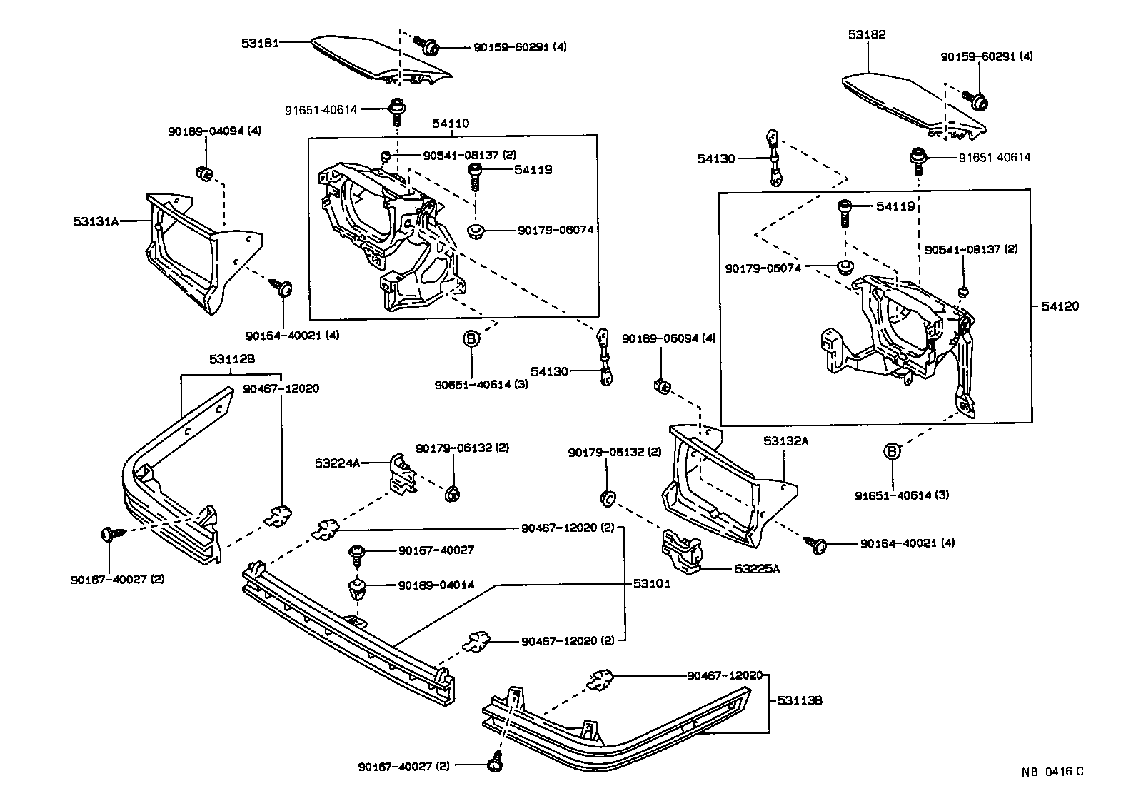 Toyota 53111-12840 GRILLE SUB-ASSY, RADIATOR