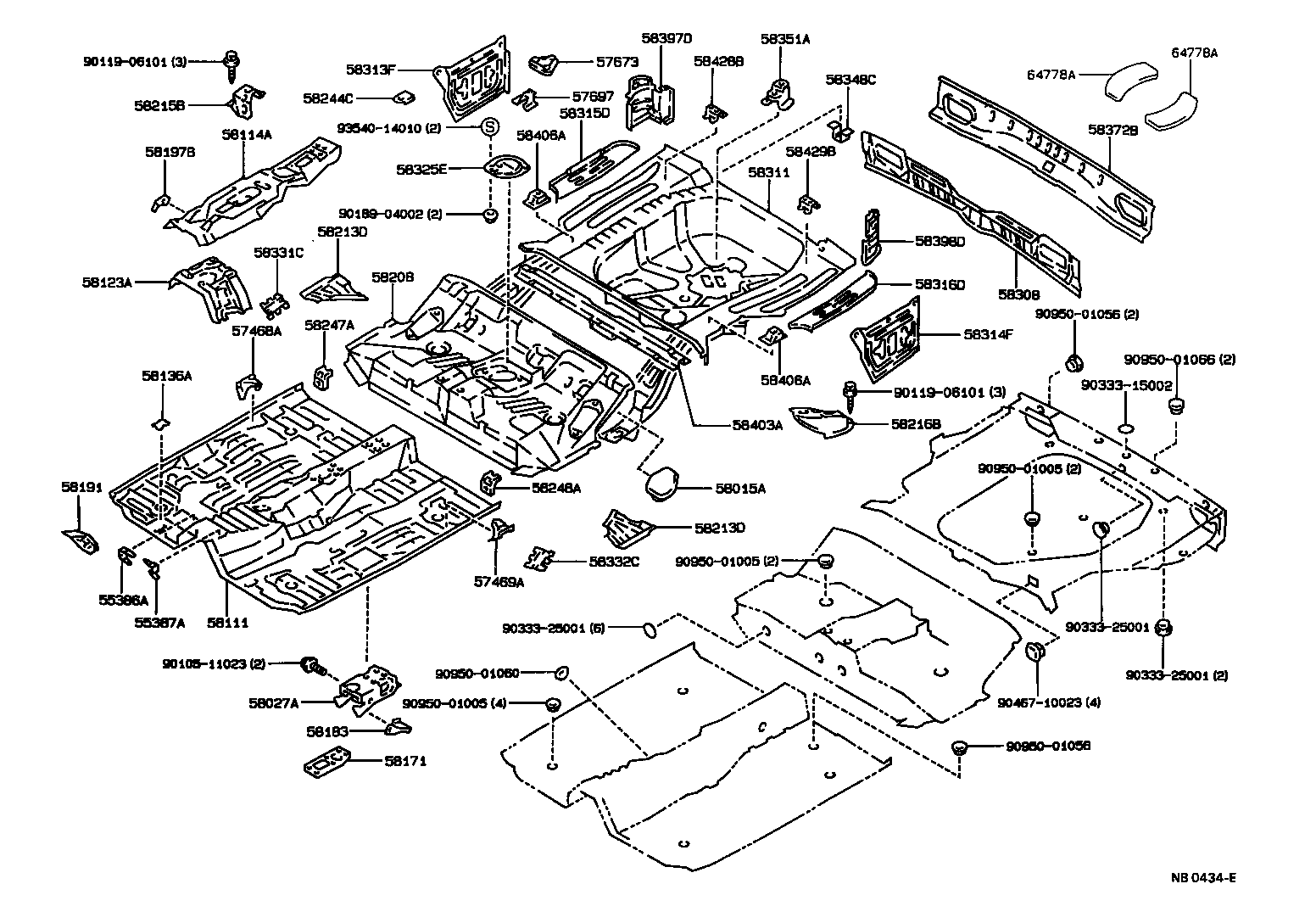 57672-12020 BRACKET, REAR SEAT BACK HINGE MOUNTING product image