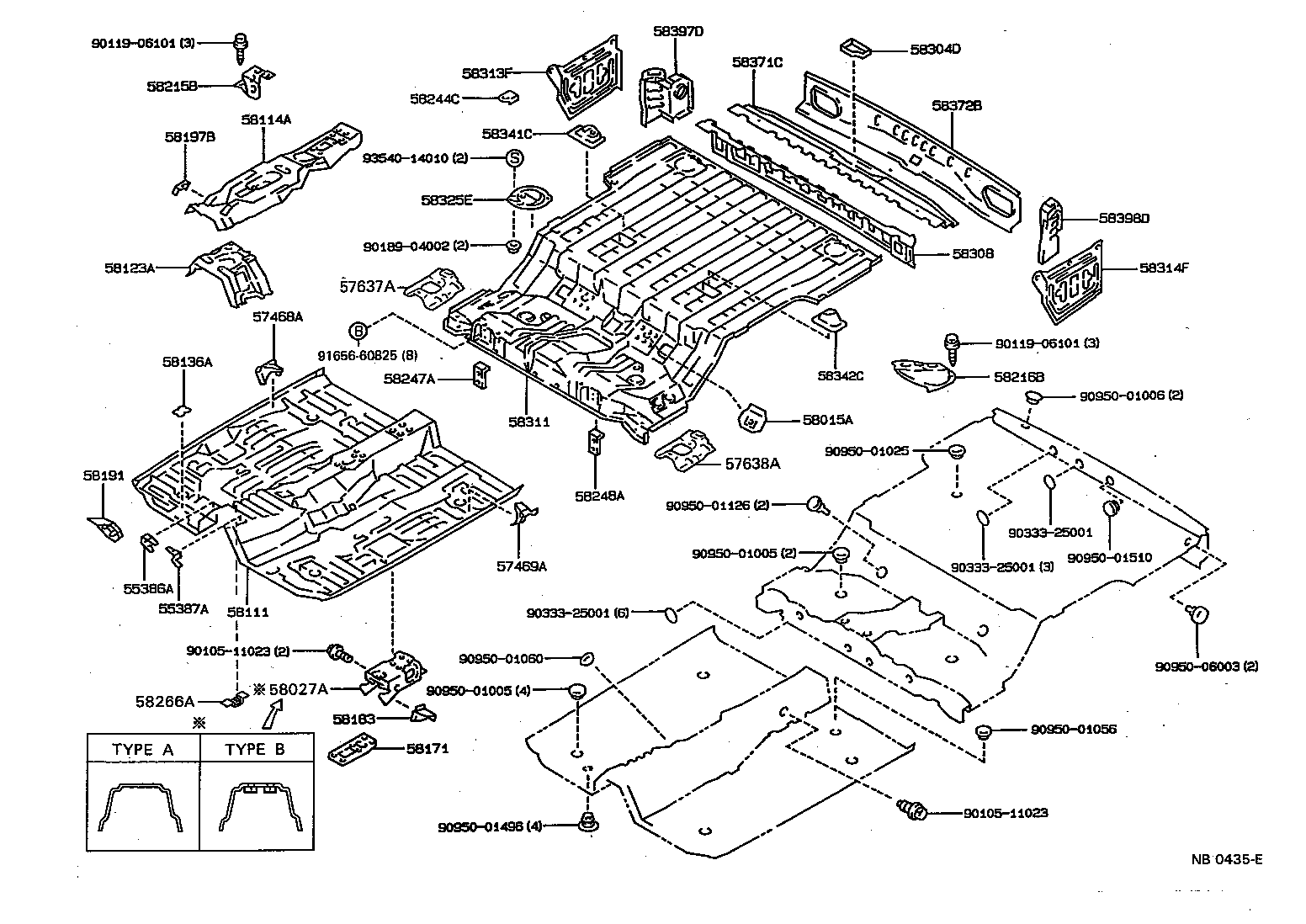 58062-12040 BRACKET SUB-ASSY, FUEL TANK MOUNTING, REAR product image