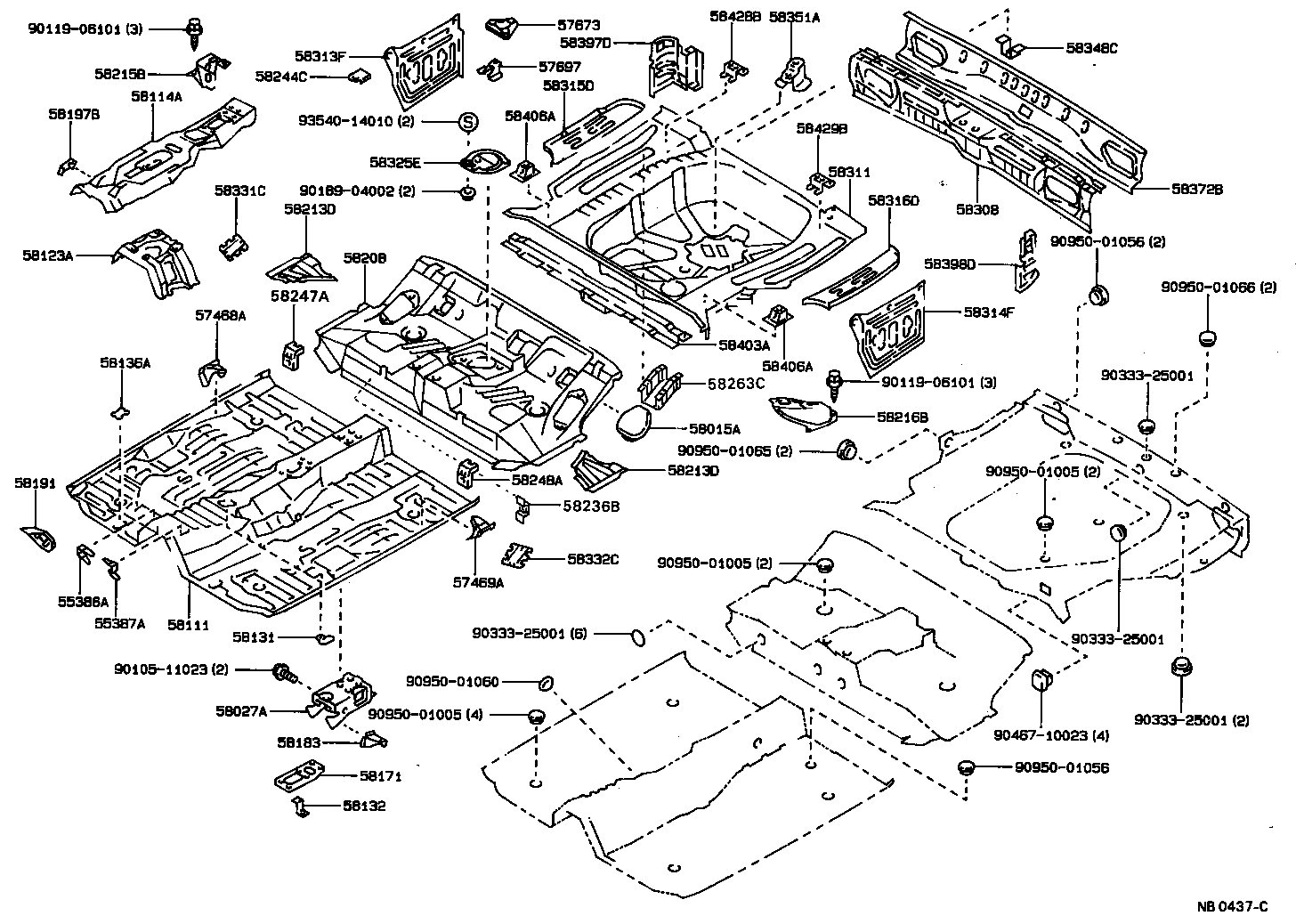 58062-12020 BRACKET SUB-ASSY, FUEL TANK MOUNTING, REAR product image
