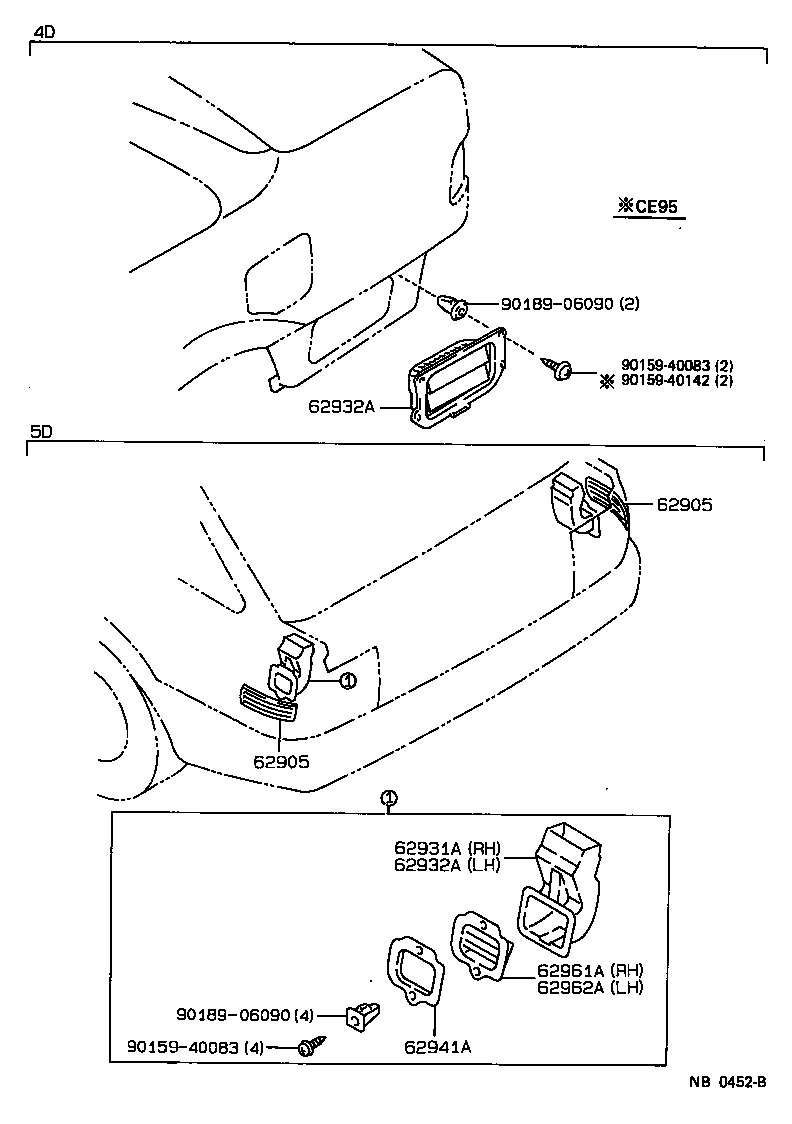 62940-12100 DUCT, QUARTER VENT, LH product image