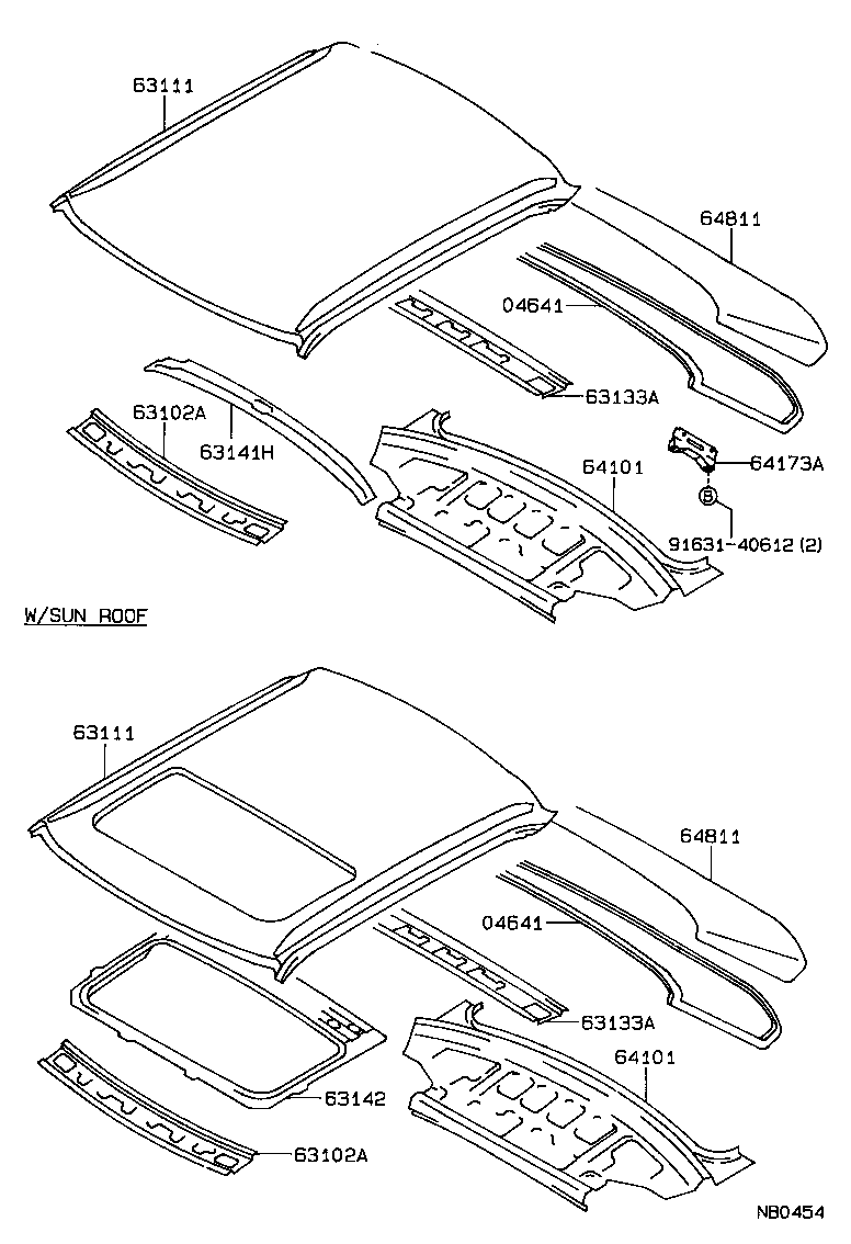 63102-02020 PANEL SUB-ASSY, WINDSHIELD HEADER product image