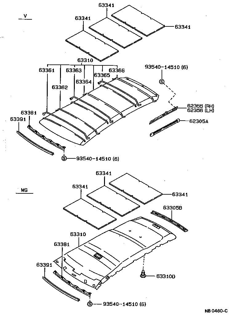 63341-13080 PAD, ROOF SILENCER, NO.1 product image