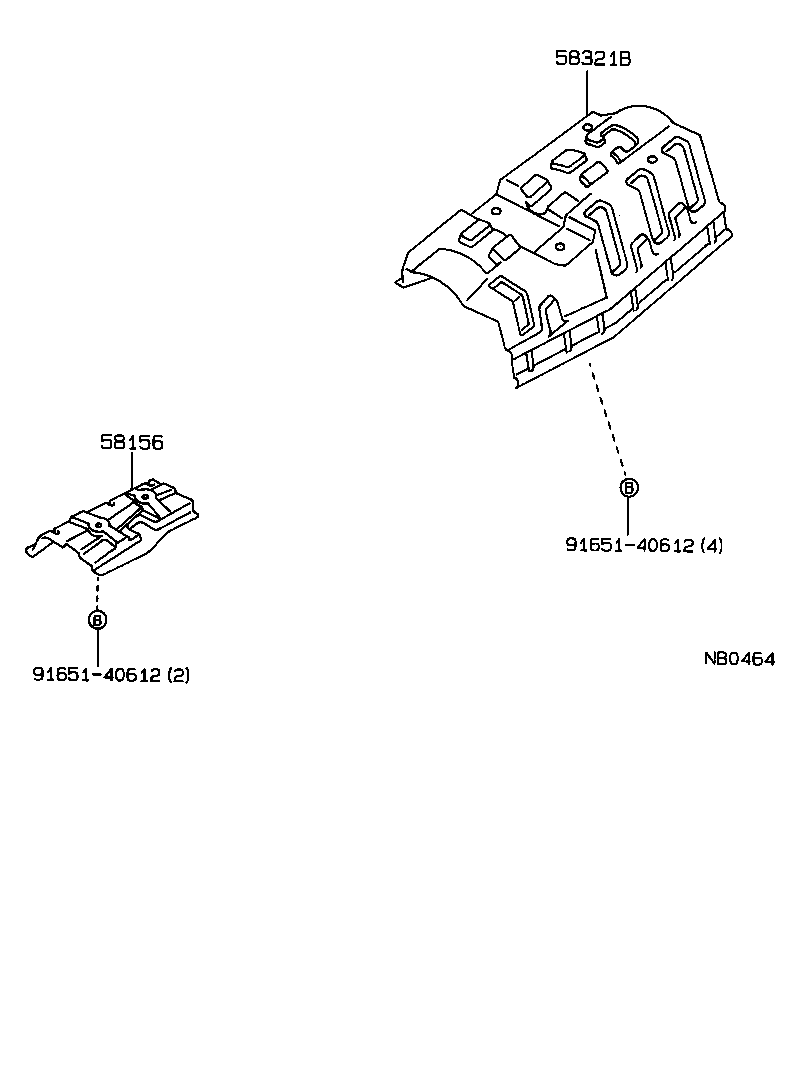 58321-30080 INSULATOR, REAR FLOOR HEAT, NO.1 product image