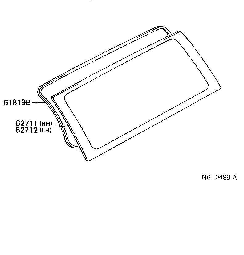 61819-91703 SEAL, QUARTER WINDOW REAR SHIELD product image