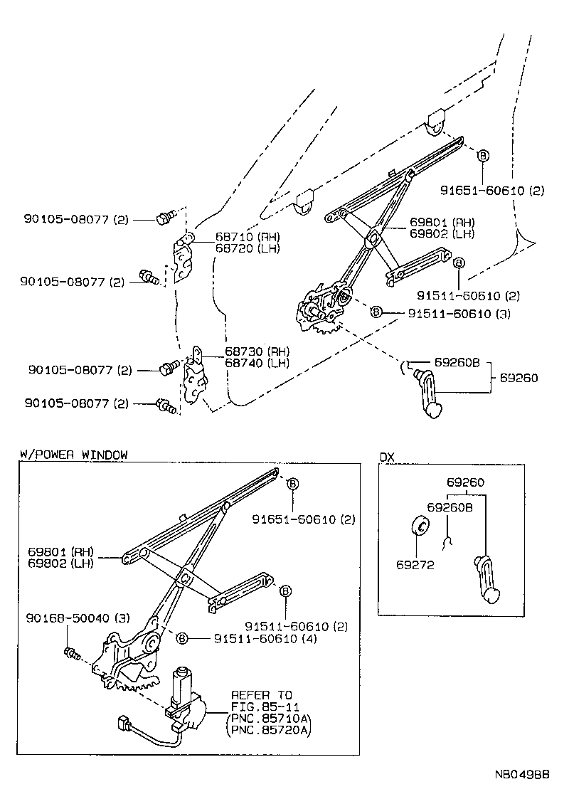 Toyota 68730-12070 HINGE ASSY, FRONT DOOR, LOWER RH