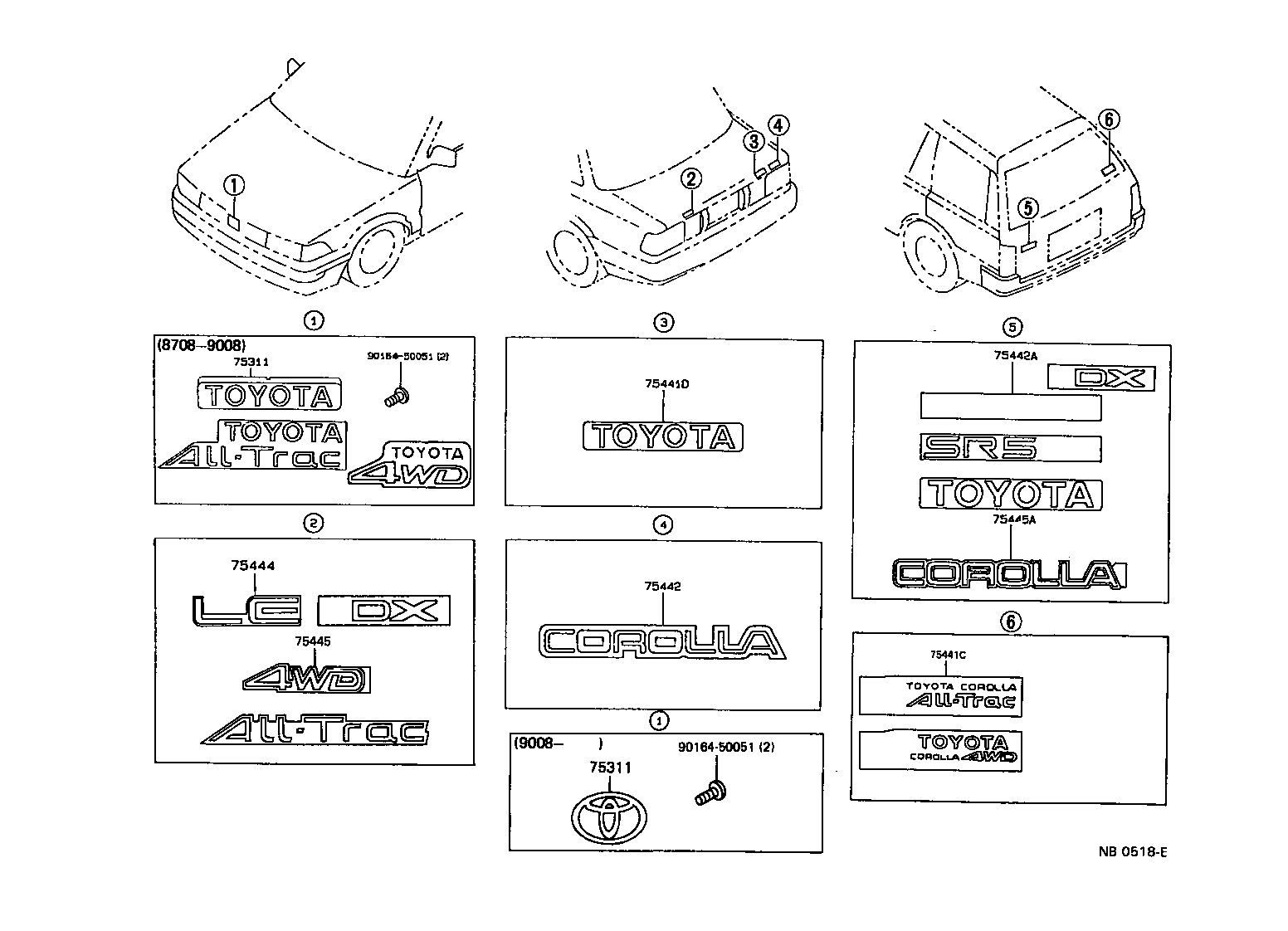 Toyota 75311-1A490 EMBLEM, RADIATOR GRILLE (OR FRONT PANEL)