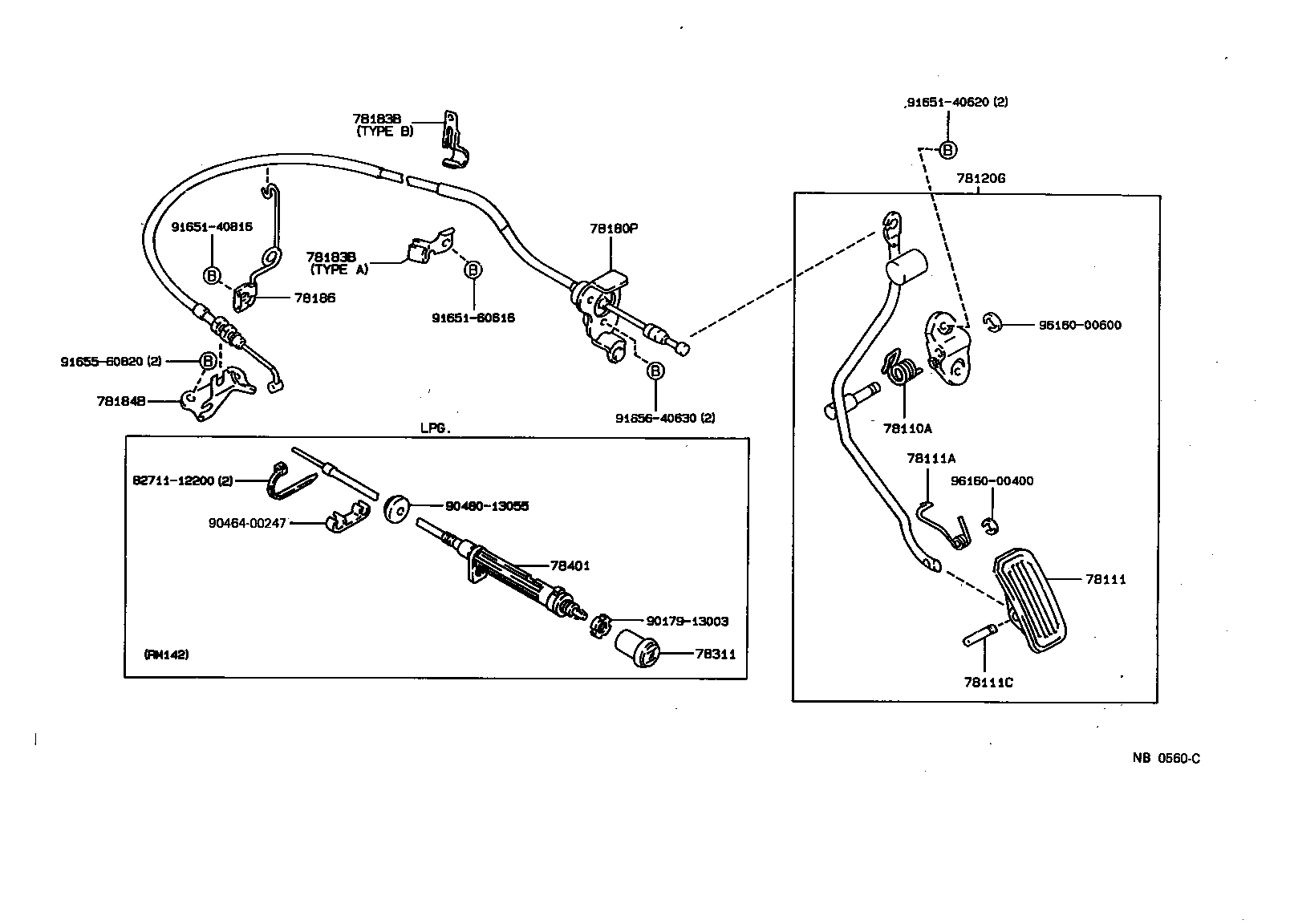 78183-12150 CLAMP, ACCELERATOR CONTROL CABLE product image