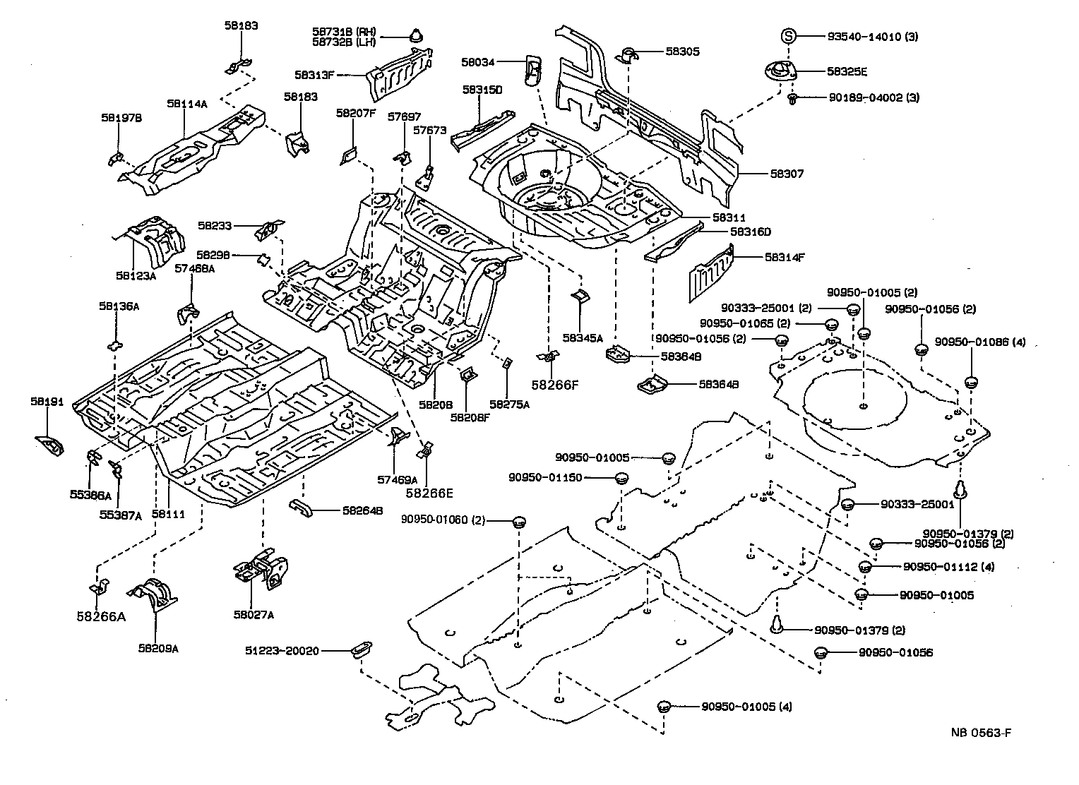 58062-12040 BRACKET SUB-ASSY, FUEL TANK MOUNTING, REAR product image