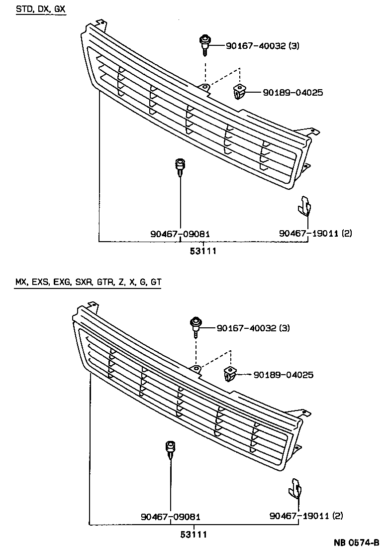53101-20310 GRILLE, RADIATOR product image