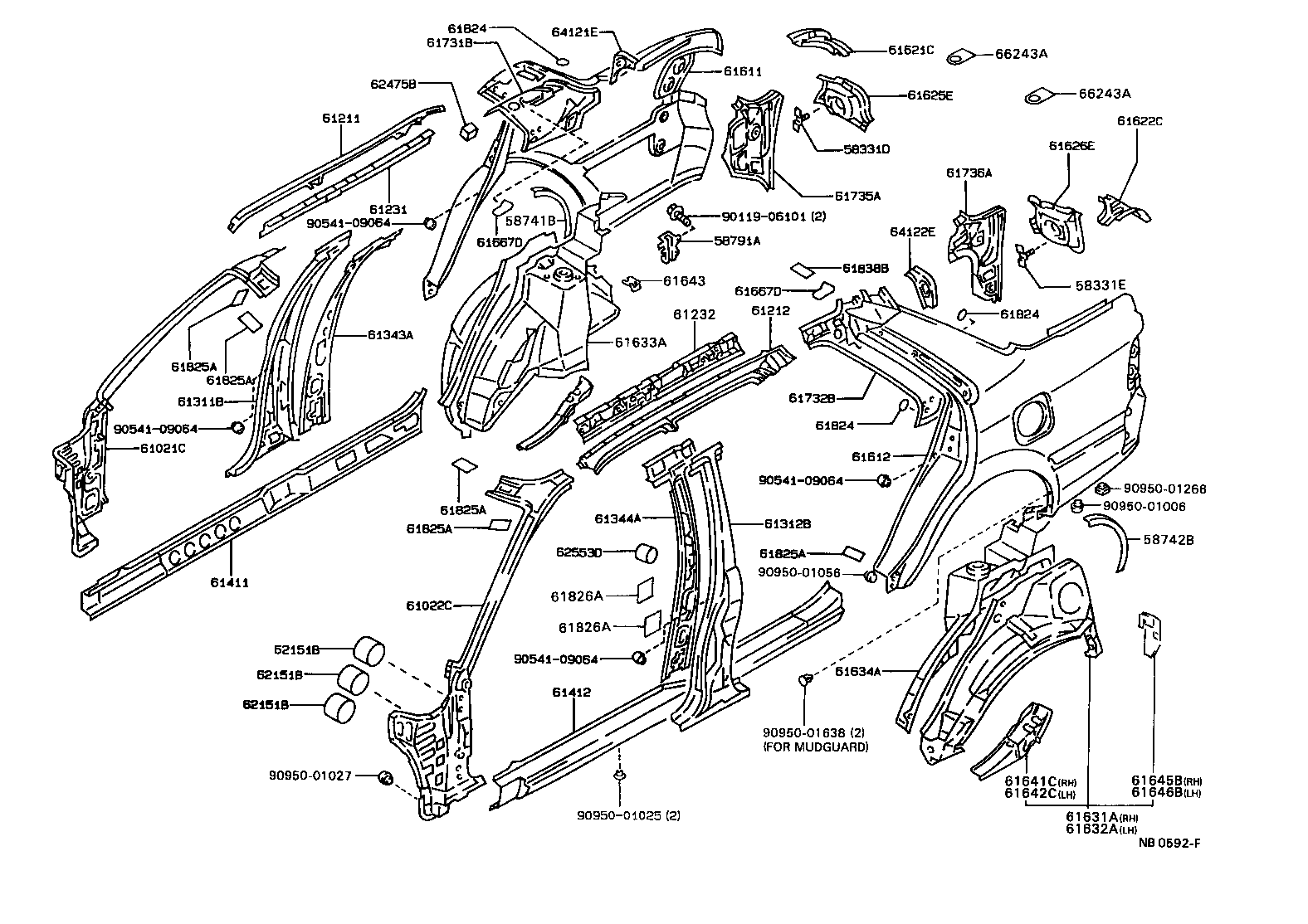 61667-20030 SEAL, QUARTER PANEL product image