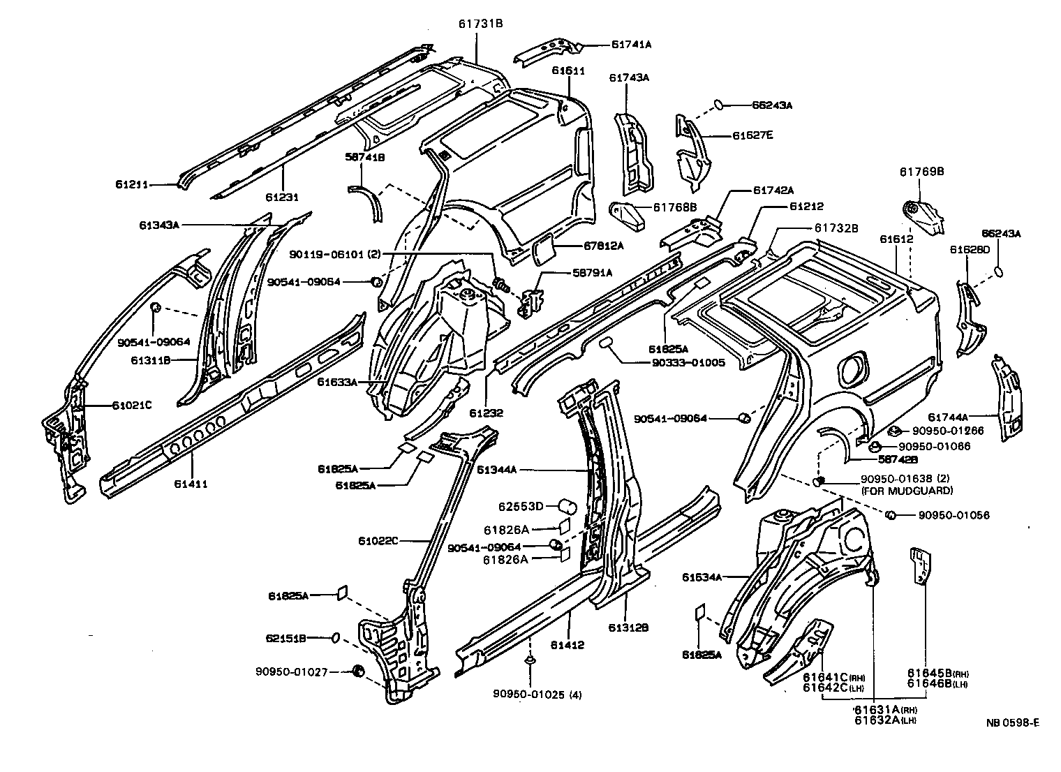 61667-20030 SEAL, QUARTER PANEL product image