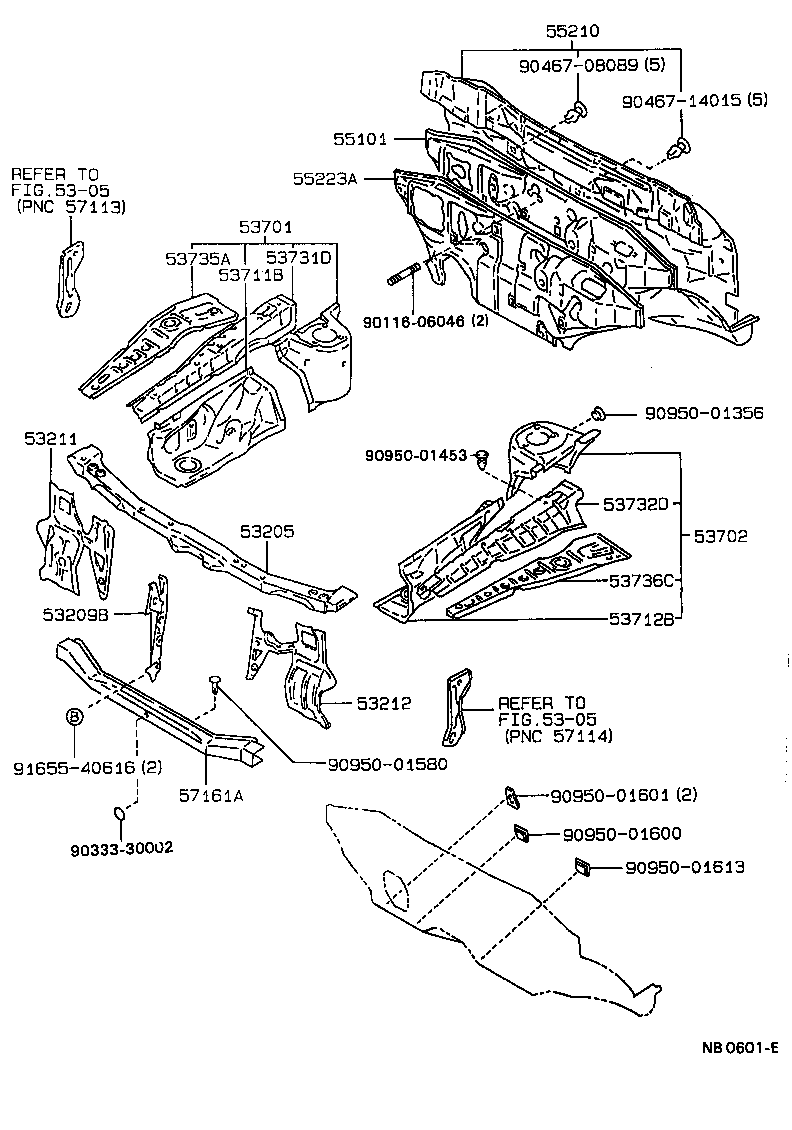 53209-20150 BRACE SUB-ASSY, HOOD LOCK SUPPORT product image