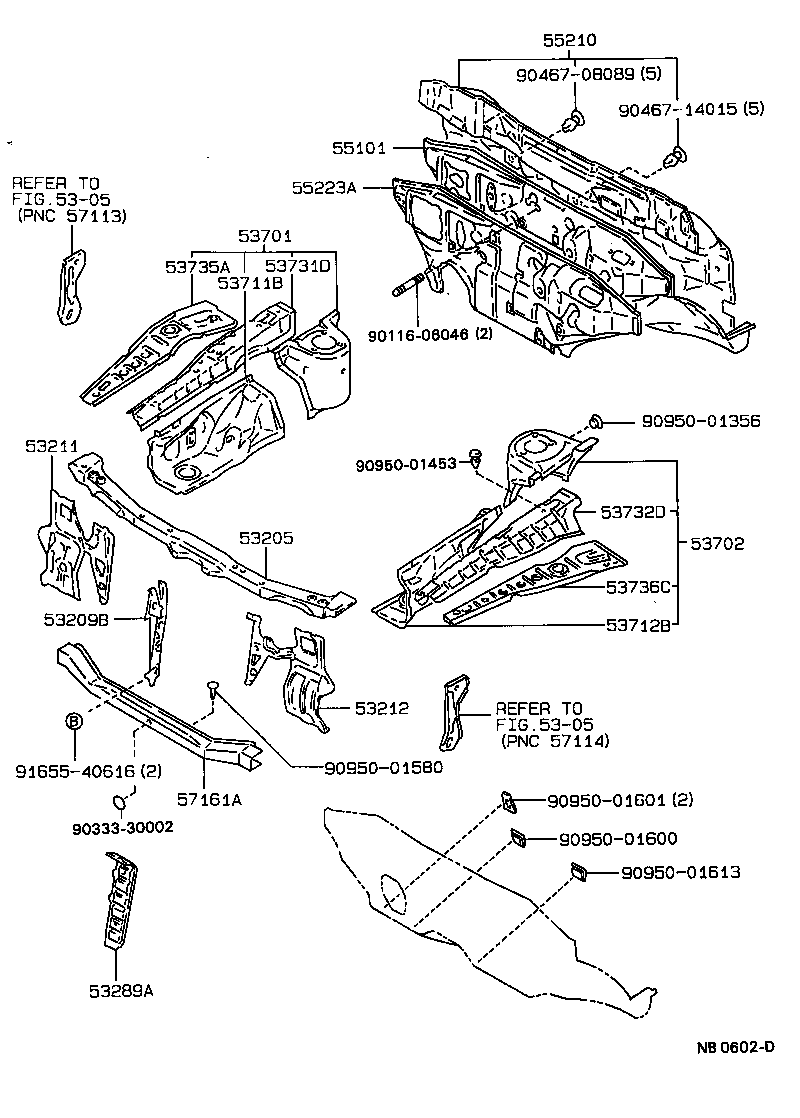 53702-20641 APRON SUB-ASSY, FRONT FENDER, LH product image