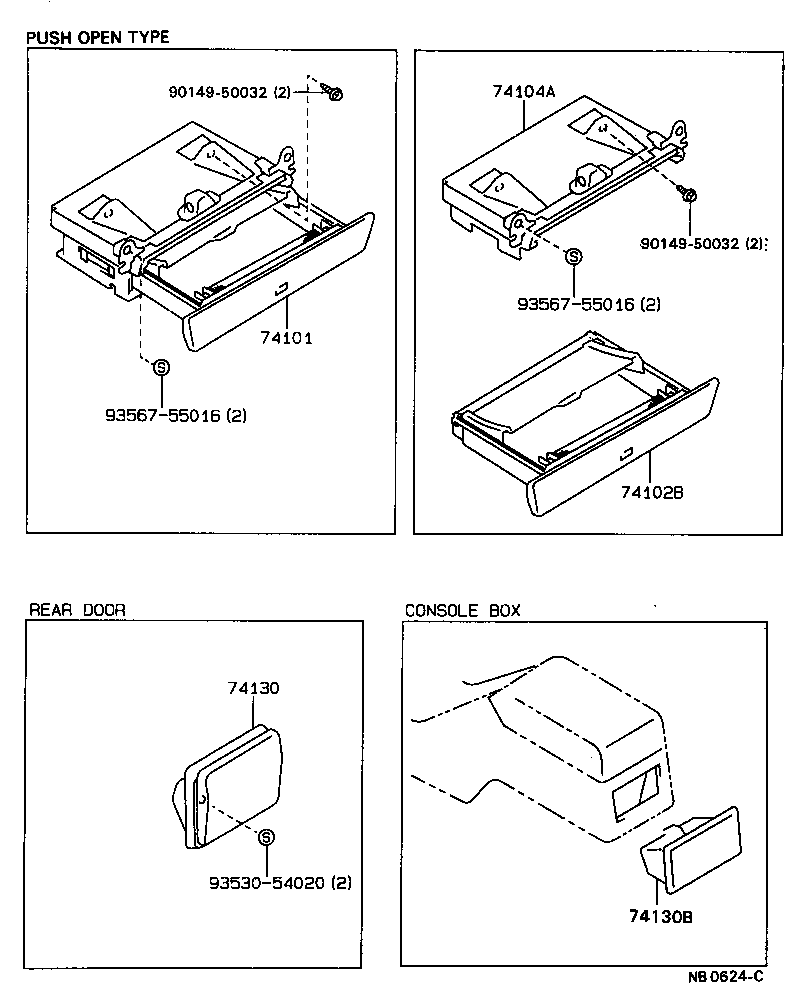 74101-20050-01 RECEPTACLE SUB-ASSY, FRONT ASH product image