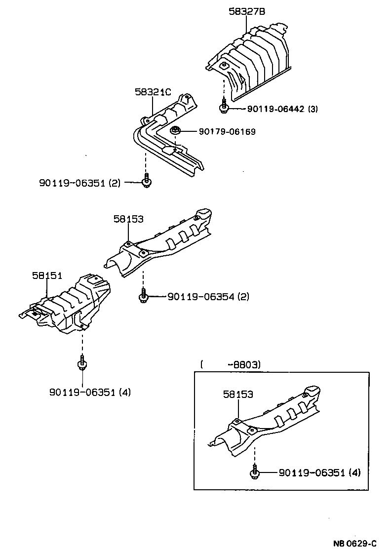 58321-32010 INSULATOR, REAR FLOOR HEAT, FRONT product image